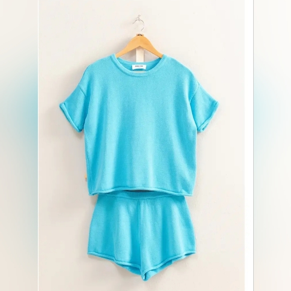 Double Zero Other - Short Sleeve Basic Top and Shorts Set